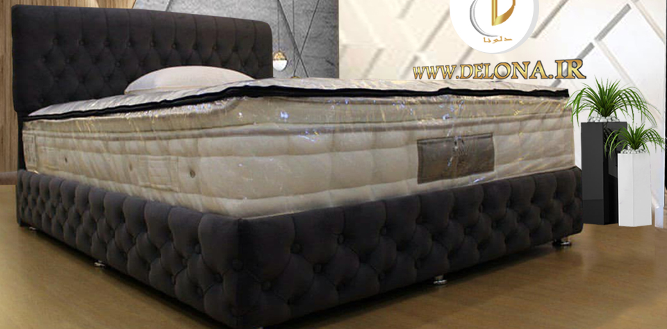 تخت خواب دونفره چستر با تاج کوتاه