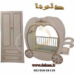 تخت خواب کالسکه سیندرلا کودک